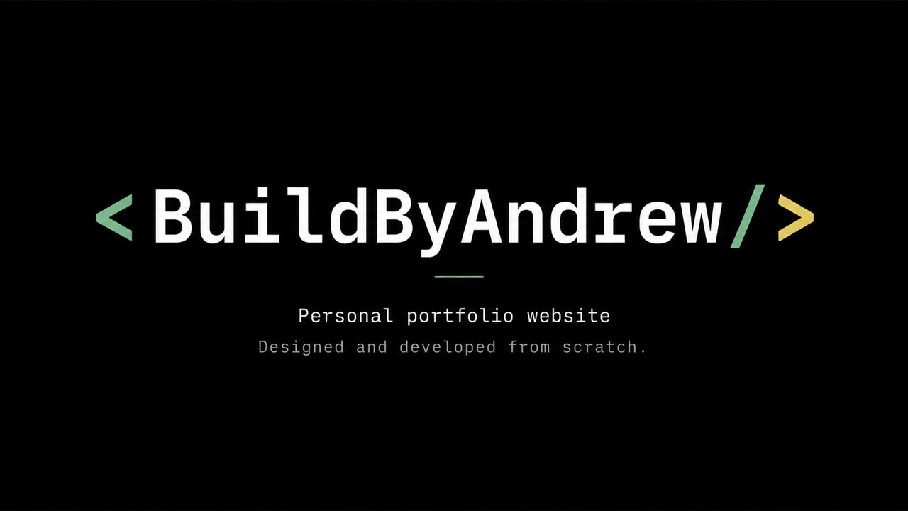 BuildByAndrew software developer portfolio website